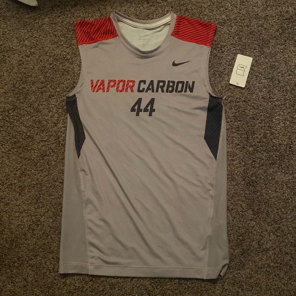 Nike sleeveless practice top size large vapor carbon